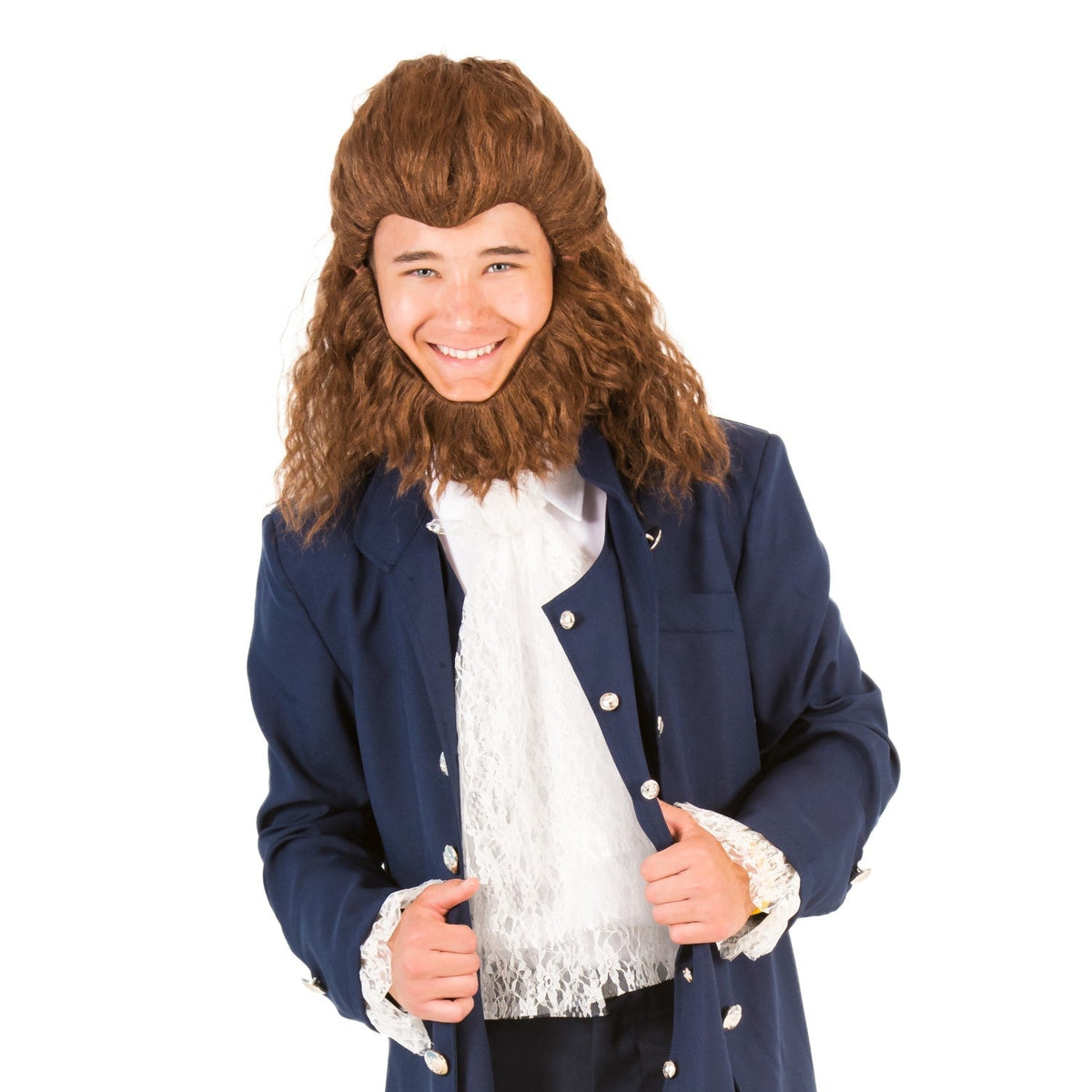 Adult Beast Movie Halloween Cosplay Costume Wig and Beard Set