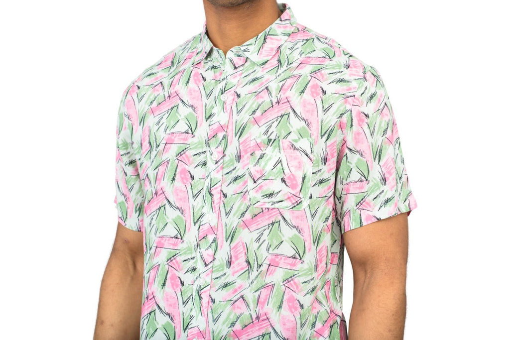 Adult Halloween Tropical Hopper Costume Cosplay Hawaiian Button Down Shirt