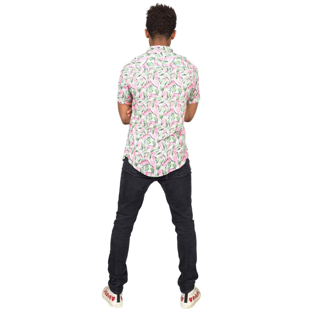 Adult Halloween Tropical Hopper Costume Cosplay Hawaiian Button Down Shirt
