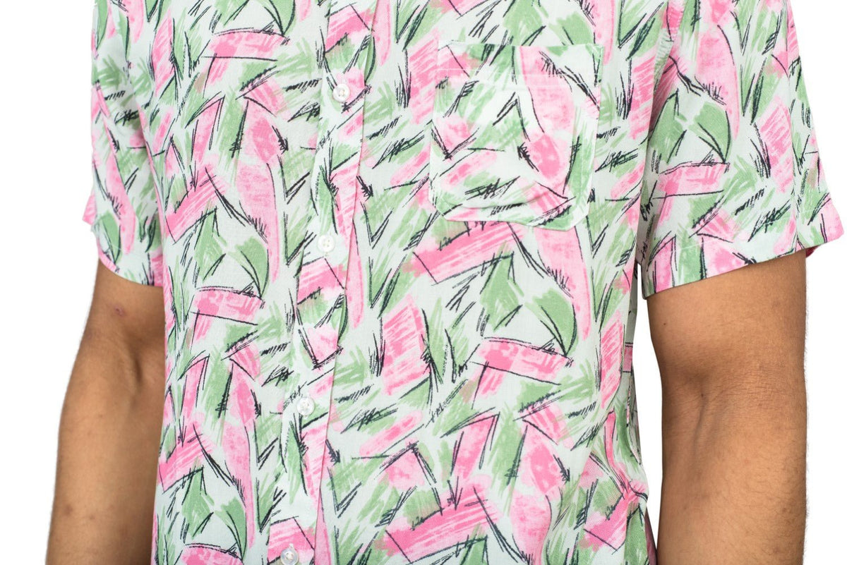 Adult Halloween Tropical Hopper Costume Cosplay Hawaiian Button Down Shirt