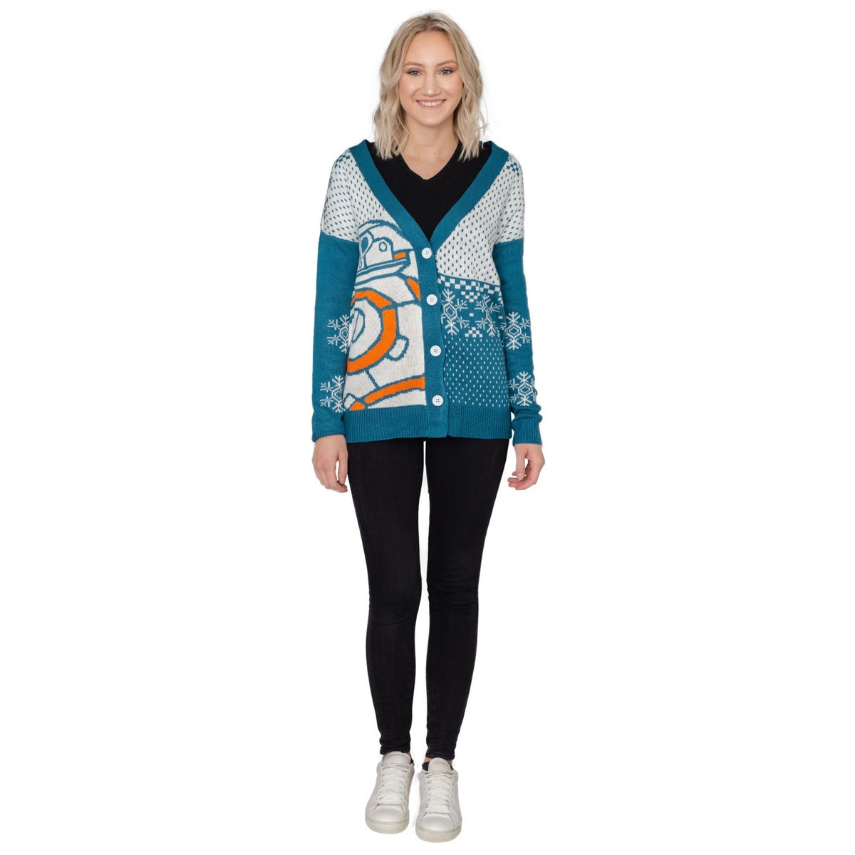 Adult Unisex BB8 Star Wars Ugly Christmas Cardigan Sweater