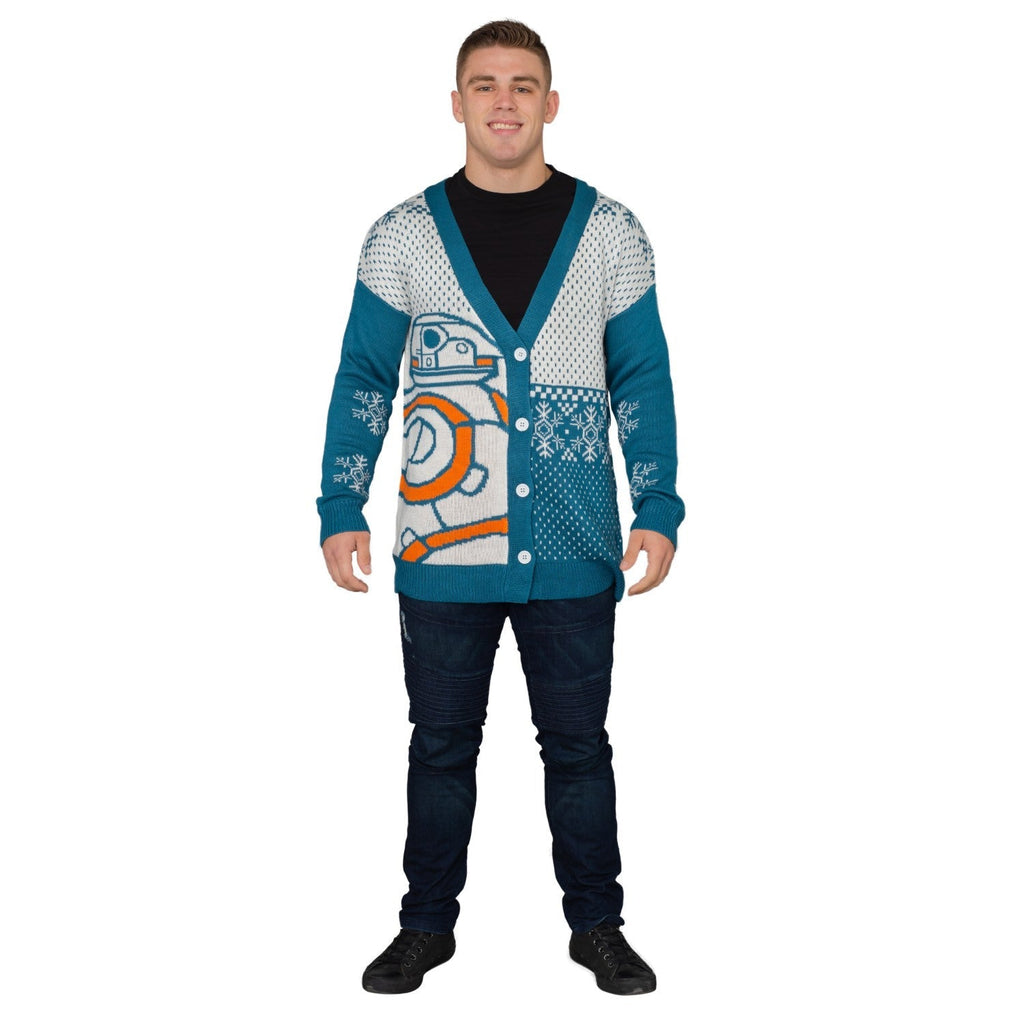 Adult Unisex BB8 Star Wars Ugly Christmas Cardigan Sweater