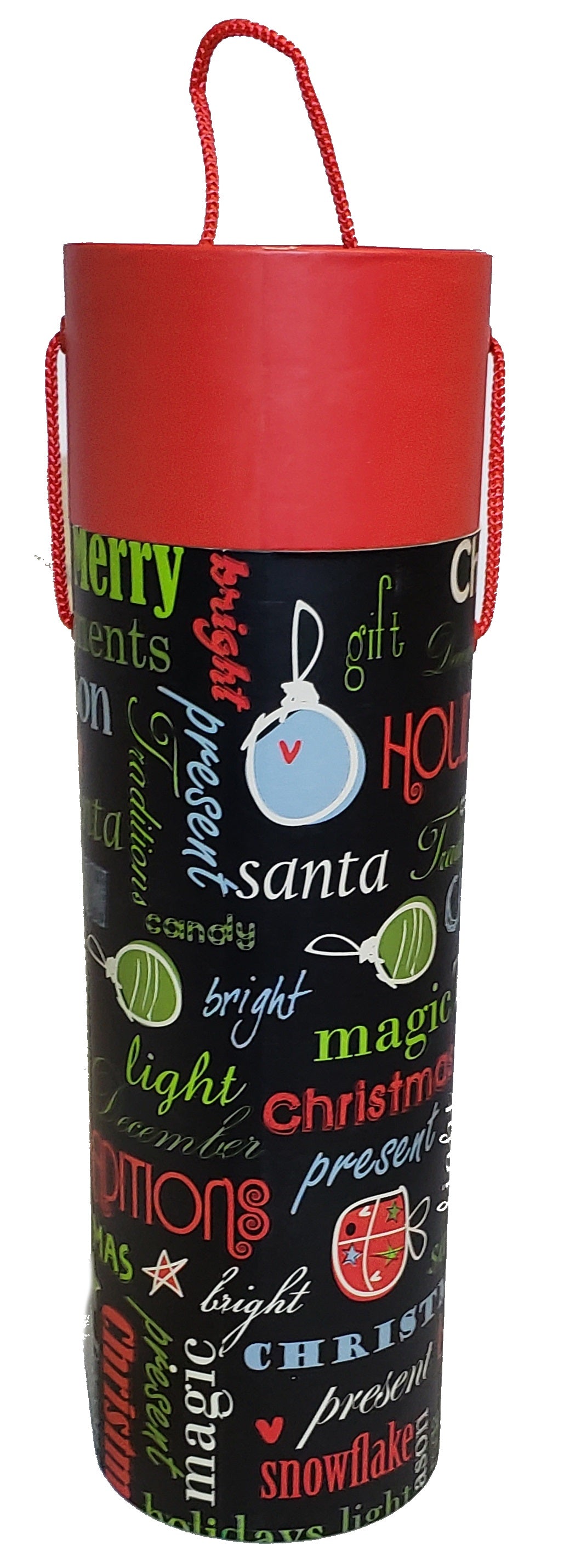 Christmas Wine Box Tube - Christmas Sentiments