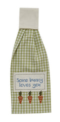Some Bunny Loves You Appliqued Dish Towel