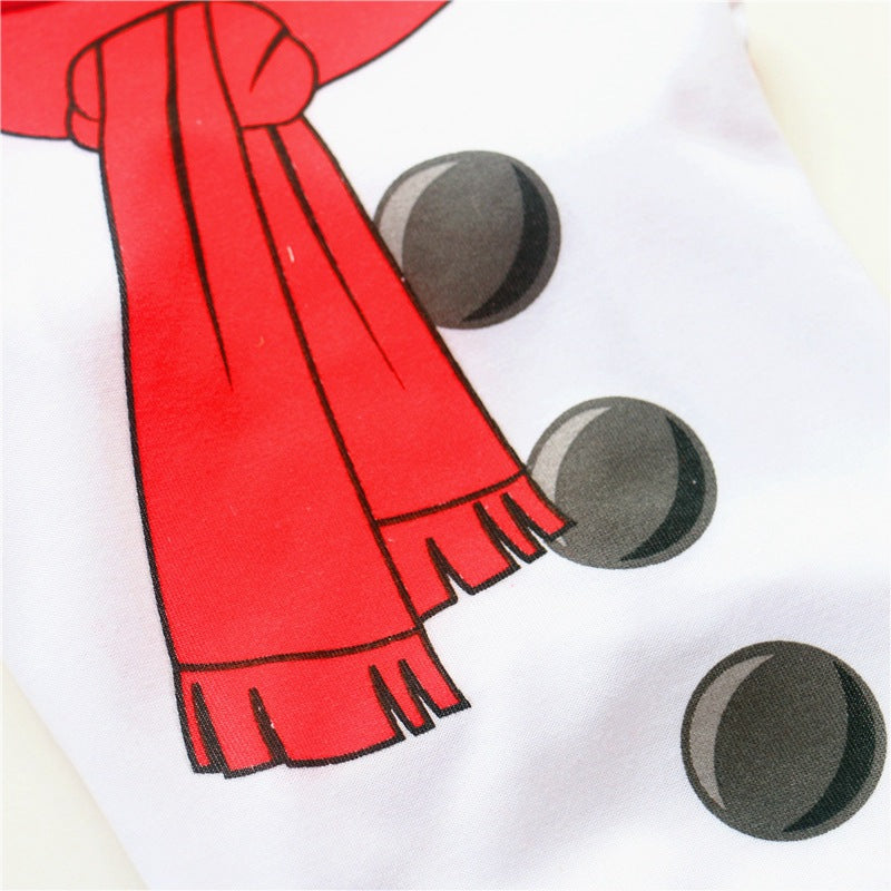 Red Christmas Style Christmas Snowman Pet Clothing Dog T-shirt