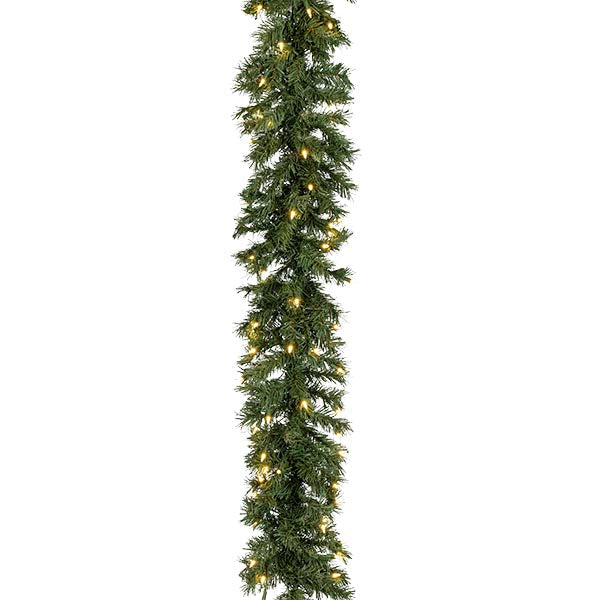 Lighted Aspen Spruce Garland - 9 ft. x 10 in.