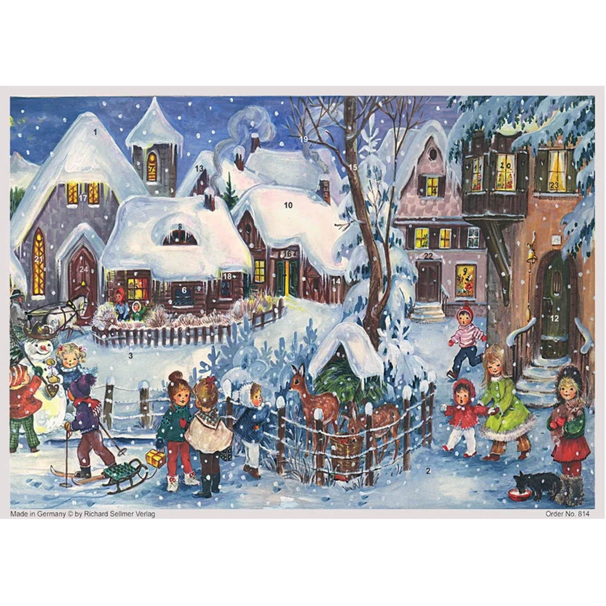 Glittered Advent Calendar - It's Snowing