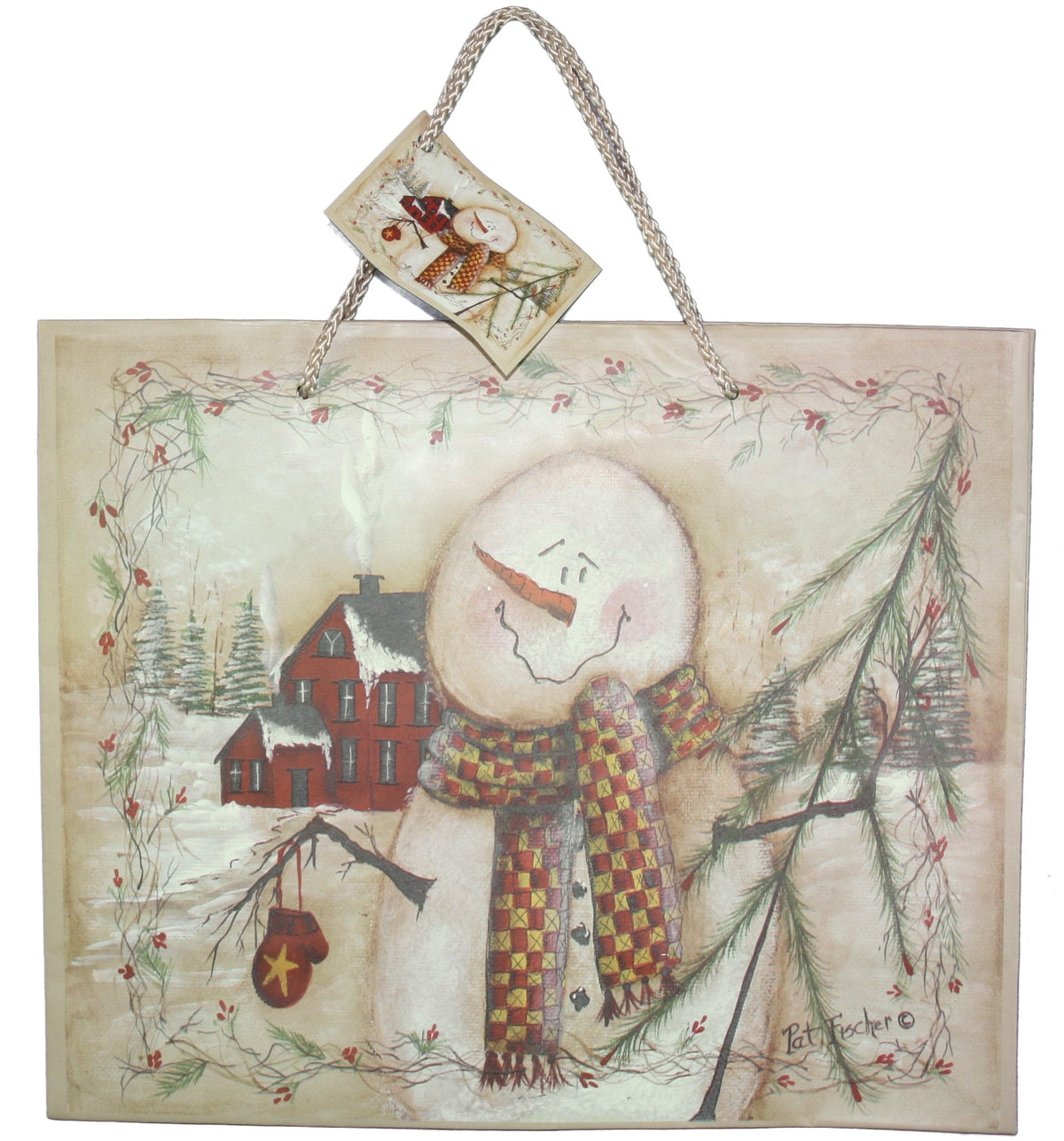 Woodland Snowman Gift Bag - Medium