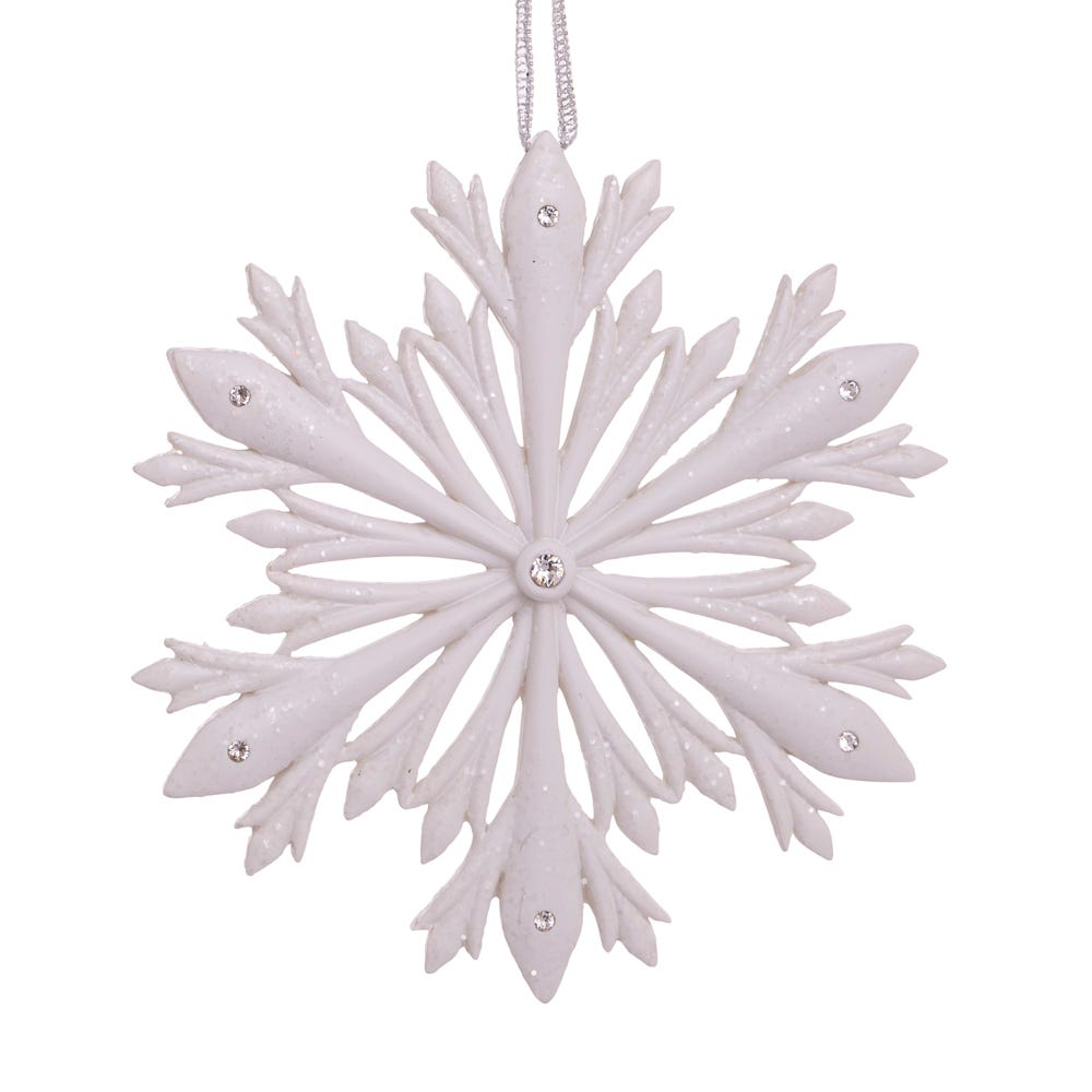Elegant Snowflake Ornament with Swarovski Elements