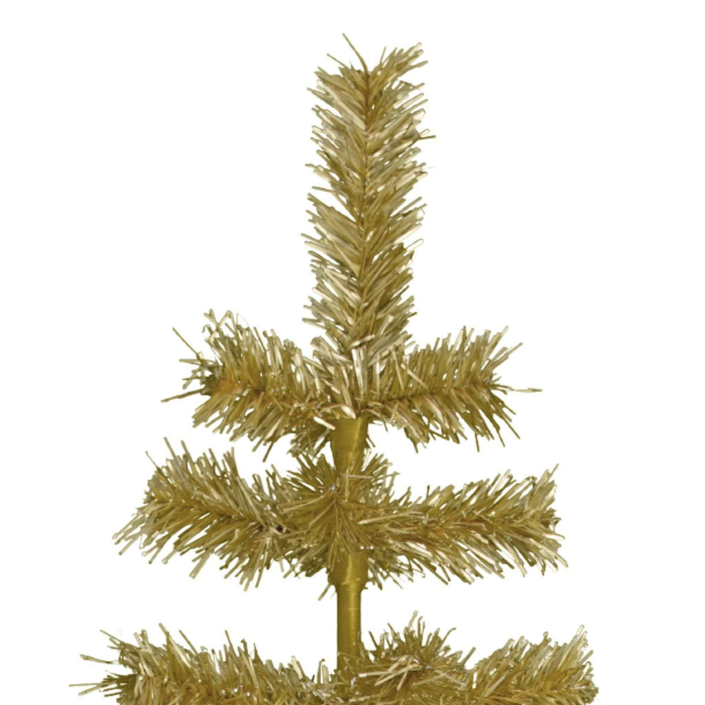 Antique Gold Tinsel Christmas Tree