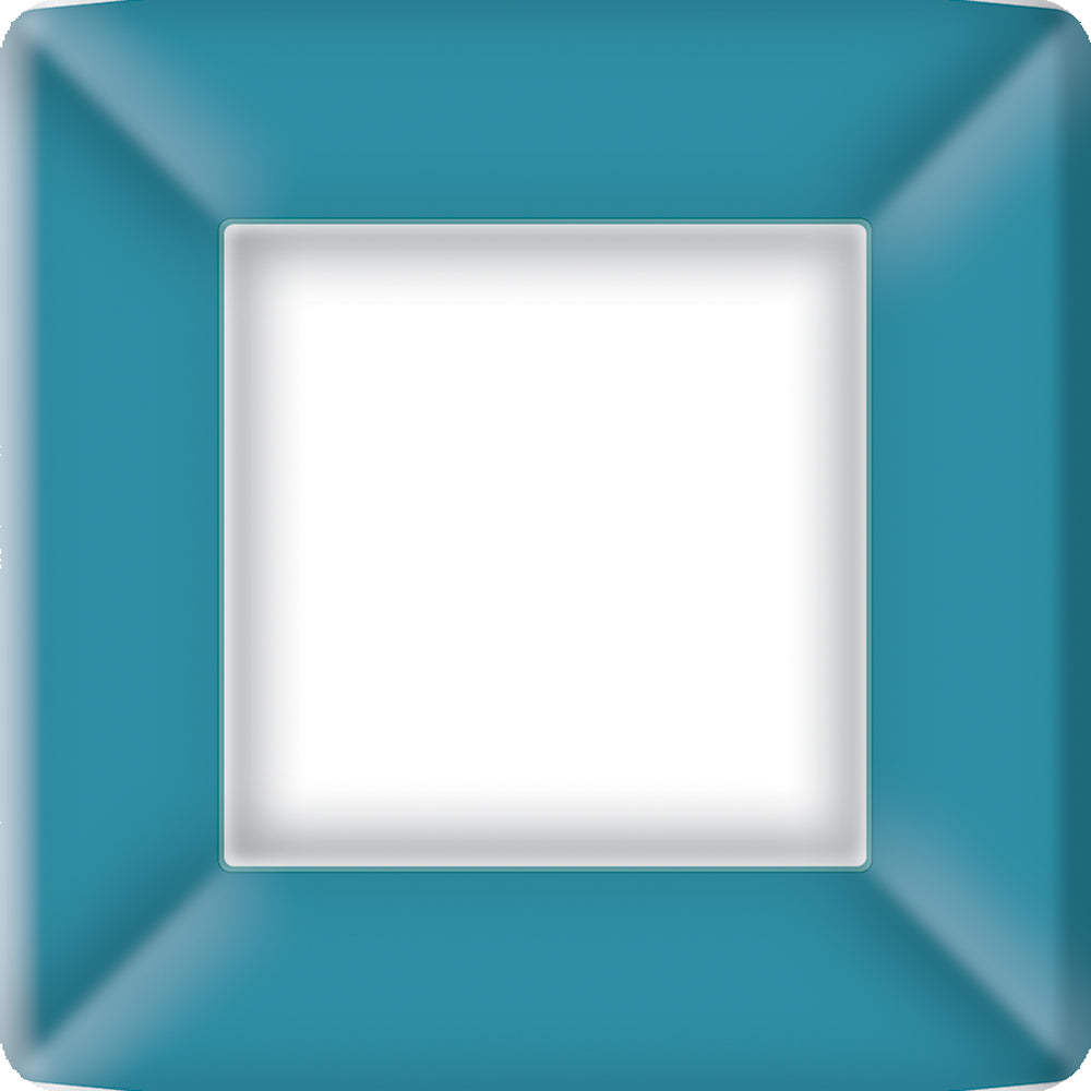 Classic Linen On Ice Blue - Square Paper Dinner Plate