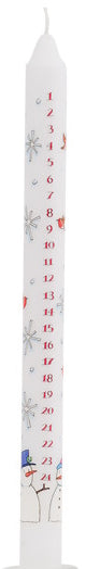 Advent Taper Candle - Snowmen