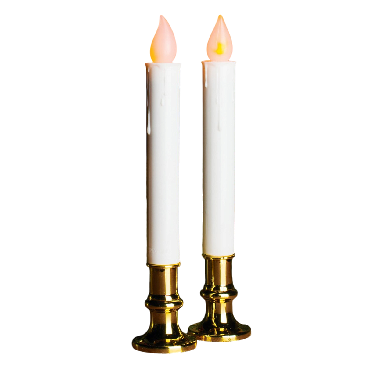 2 Pack Window Candle with Gold Base