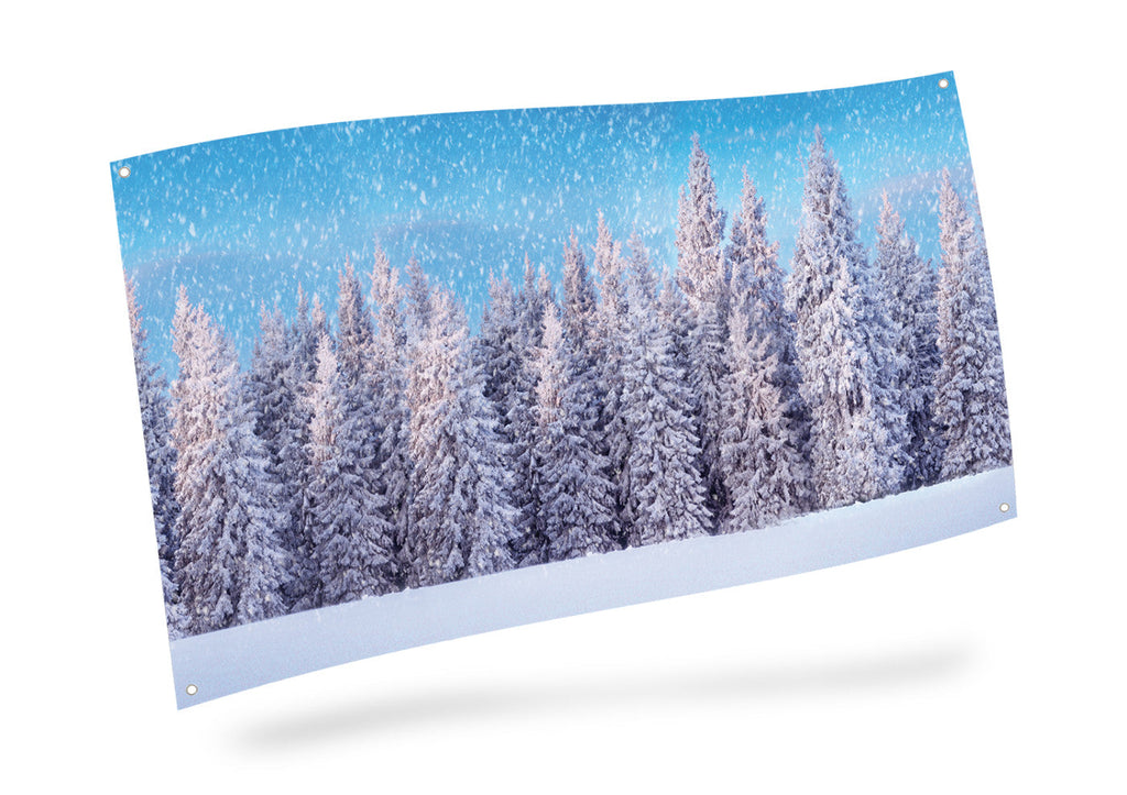 My Village Background Cloth - Snow Forest -  59x30 inch