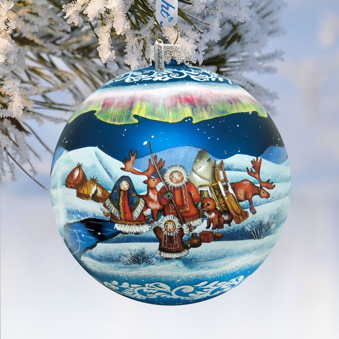 Northern Light Ball Glass Ornament Limited Edition by G. DeBrekht - Christmas Decor - 73856