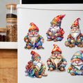 Christmas Gnomes Eco Wood Magnets Set of 6 by G. Debrekht - Christmas Decor - 8090031G-S6