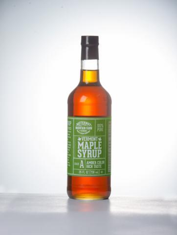 Vermont Maple Syrup Grade A Amber Color -  Round Bottle  - 25  Ounce