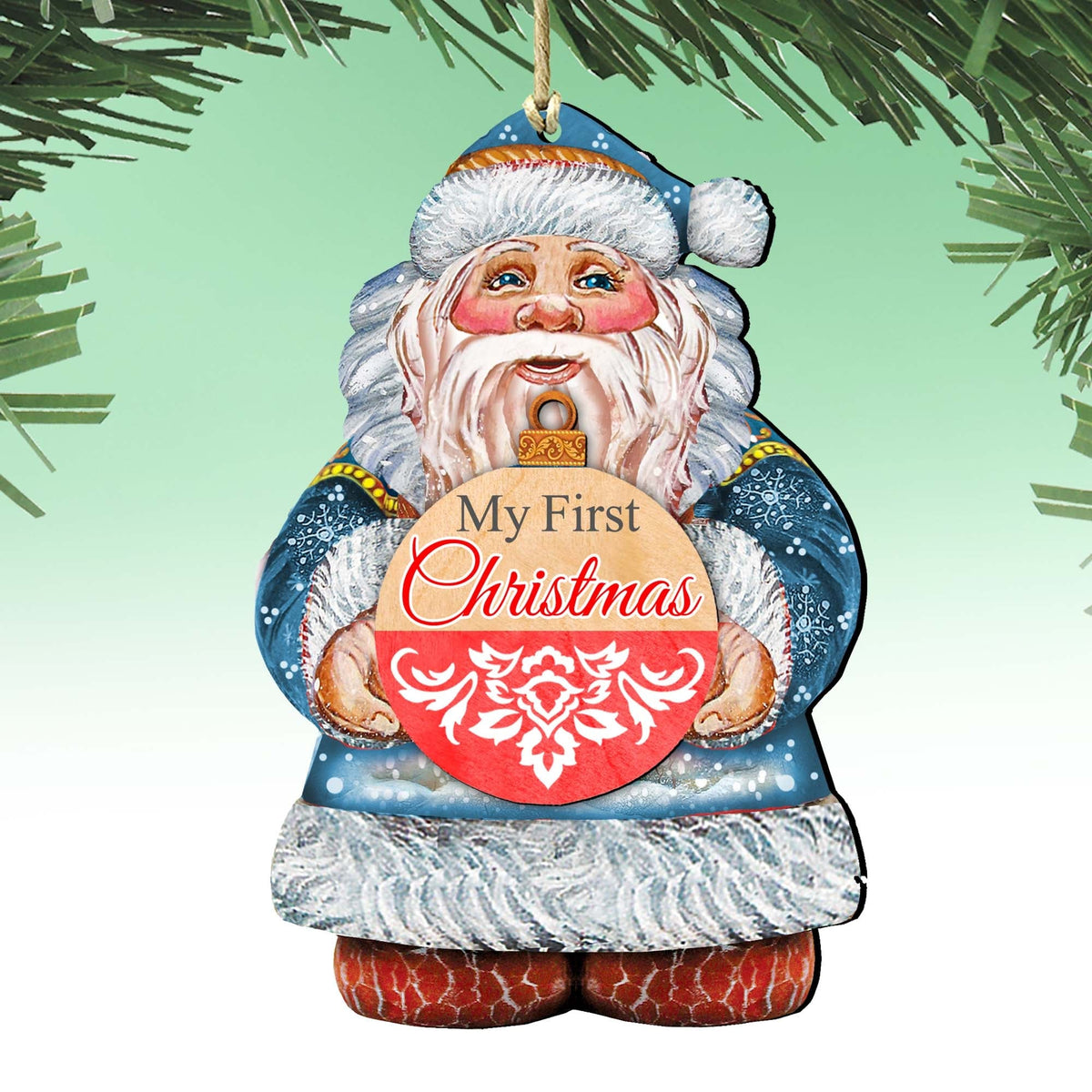 My First Christmas Wooden Ornaments by G. DeBrekht - Christmas Santa Snowman Decor - 8117810-MFC
