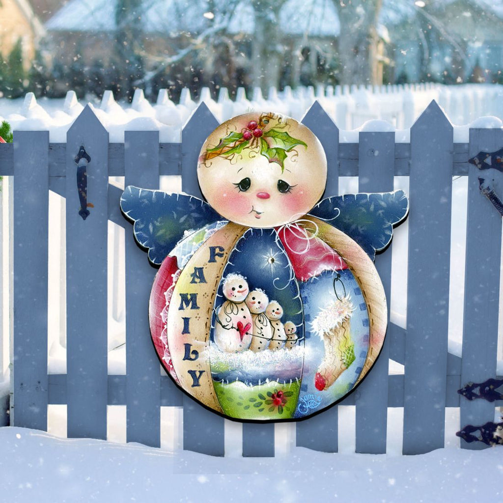 Family Snowman Christmas Door Decor by Jamie Mills-Price - Christmas Santa Snowman Decor - 8457504H