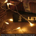 Battery-Powered LED Christmas String Lights