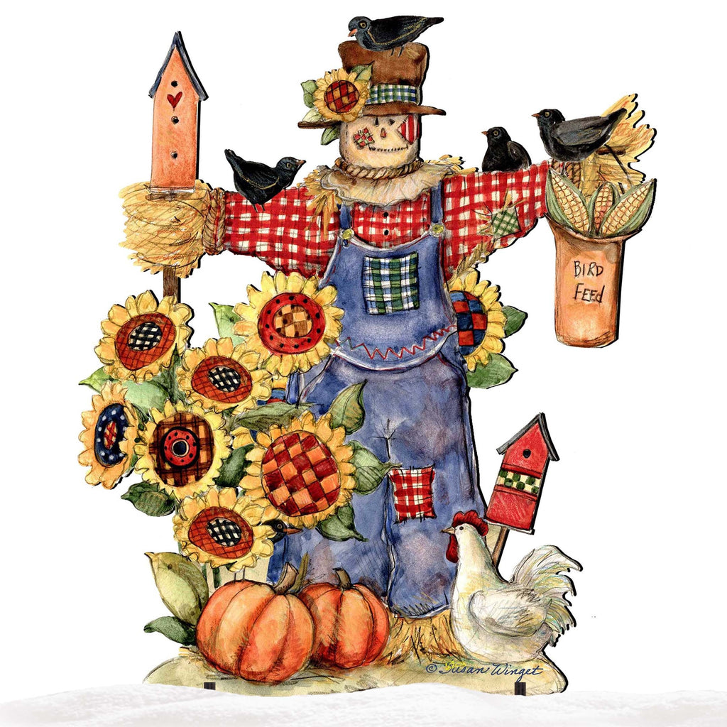 Bethany Scarecrow Halloween Outdoor Decor by Susan Winget - Thanksgiving Halloween Decor - 8471201F-SW