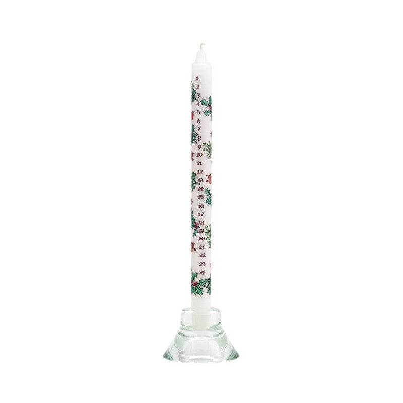 Advent Taper Candle - Holly and the Ivy