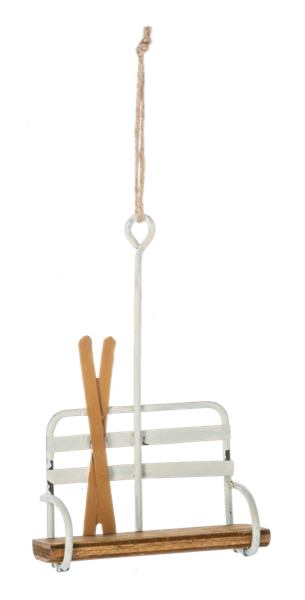 Winter Ski Lift Ornament - Light