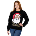 Black Santa Claus with Chain Funny Adult Unisex Ugly Christmas Sweatshirt