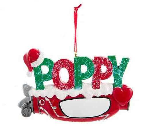 Poppy Golf Bag Ornament