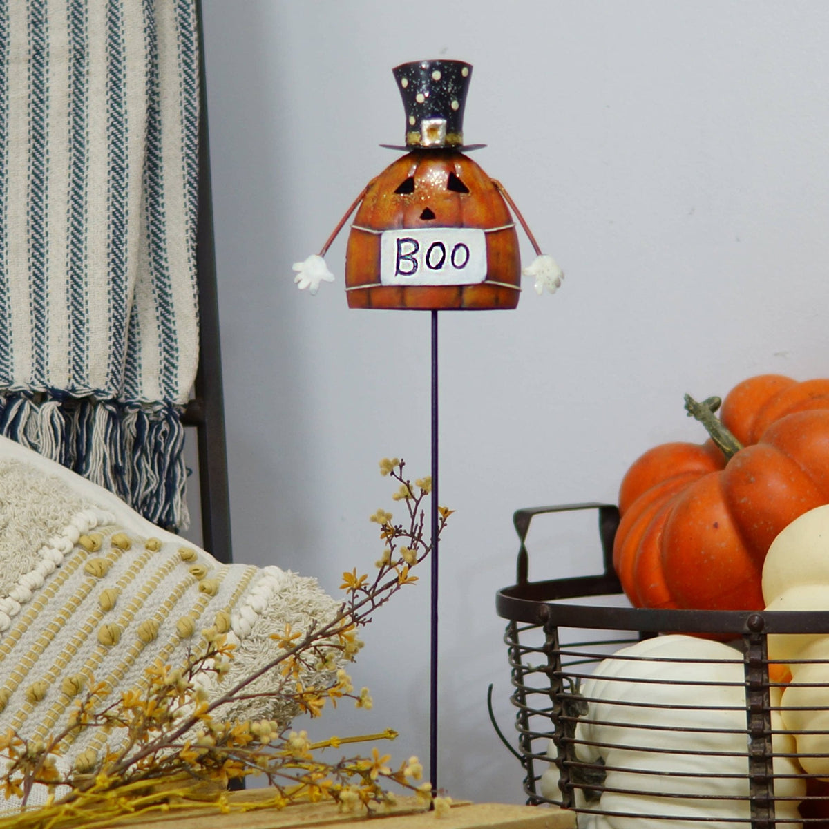 Boo Pumpkin Garden Stake | 27-Inch Halloween Decor