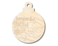 Unfinished Wood Etched Bring On The Snow Ornament Shape | Paint By Line Crafts | up to 30" DIY