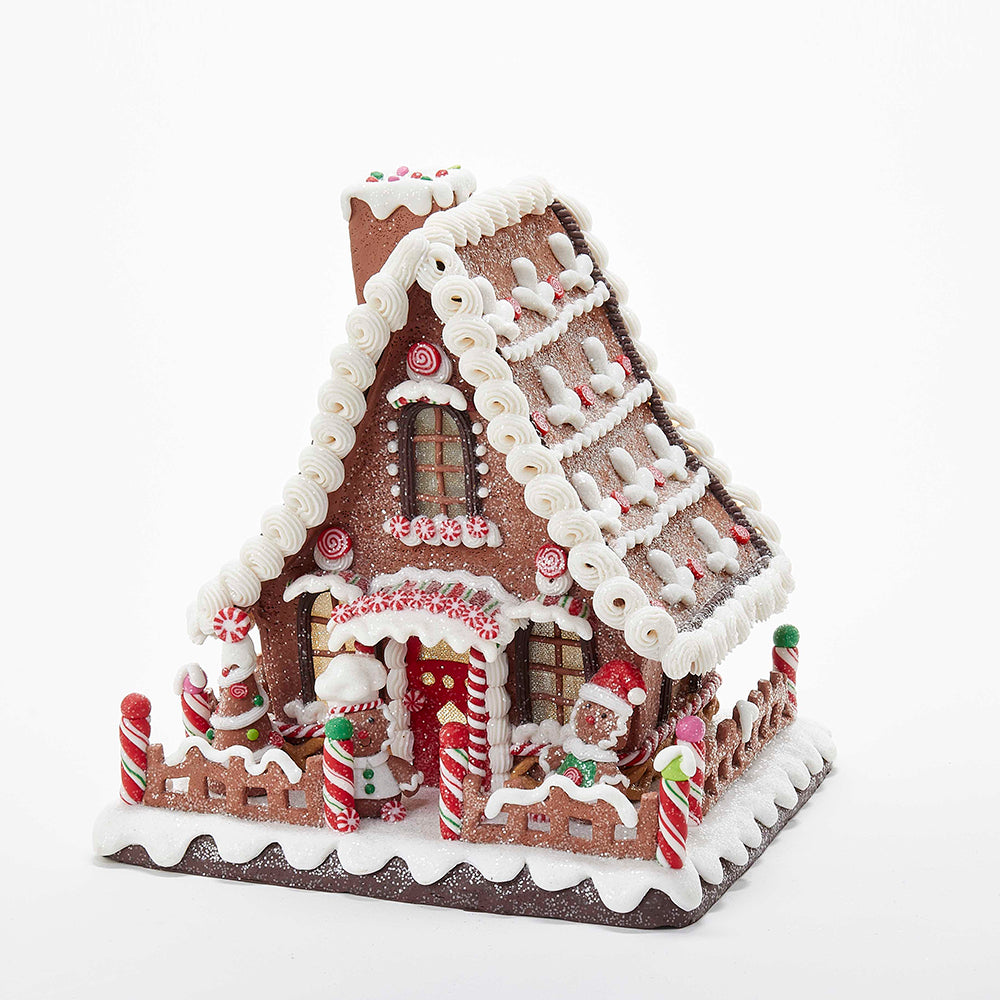 Gingerbread LED Candy House Table Piece