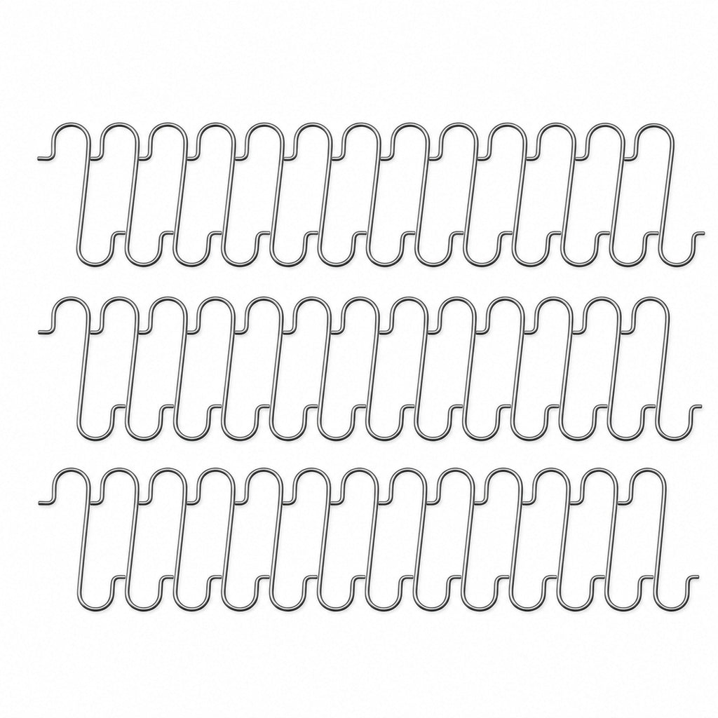 Set of 60 Silver Metal Wire Christmas Ornaments Hooks Hangers 1.16 Inches