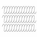 Set of 60 Silver Metal Wire Christmas Ornaments Hooks Hangers 1.16 Inches