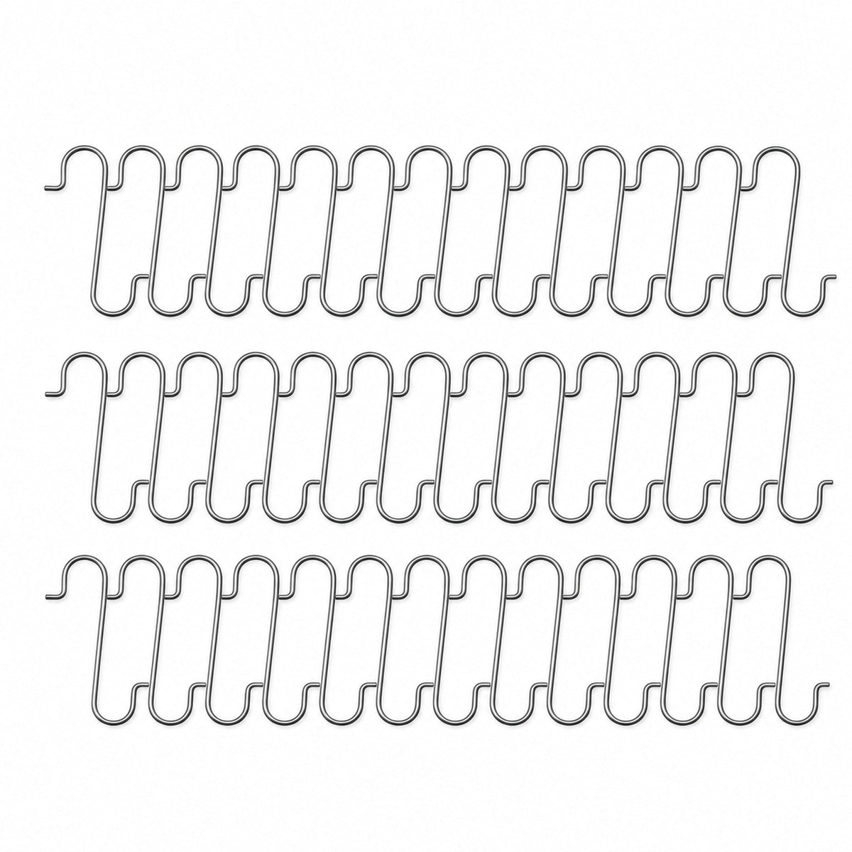 Set of 60 Silver Metal Wire Christmas Ornaments Hooks Hangers 1.16 Inches