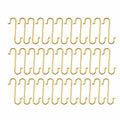 Set of 60 Gold Metal Wire Christmas Ornaments Hooks Hangers 1.16 Inches