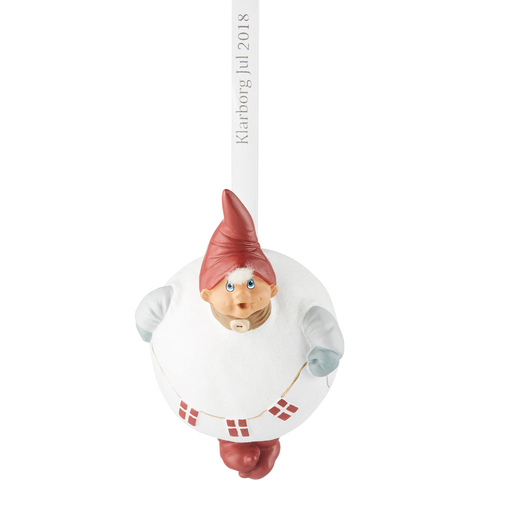 Eskild in a Snowball Ornament