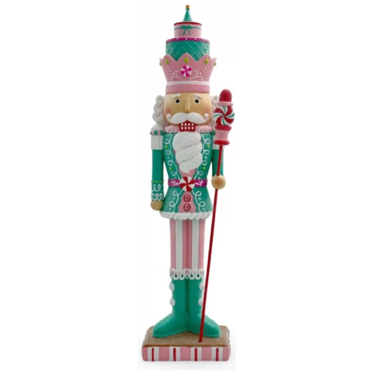 20" LED Pastel Christmas Nutcracker w/Staff