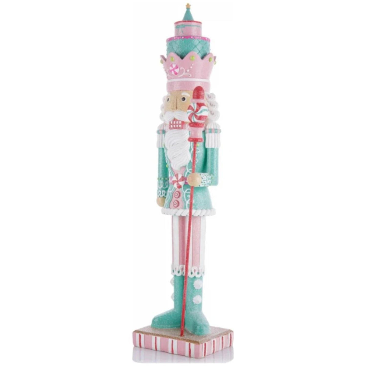 20" LED Pastel Christmas Nutcracker w/Staff