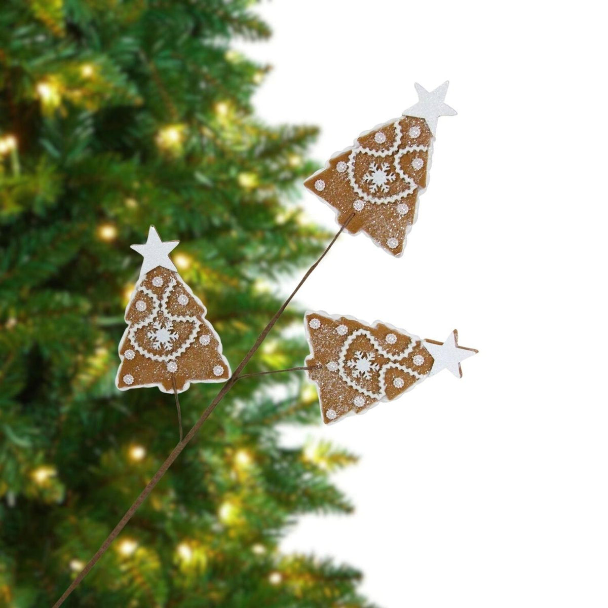 27" Gingerbread Christmas Tree Spray