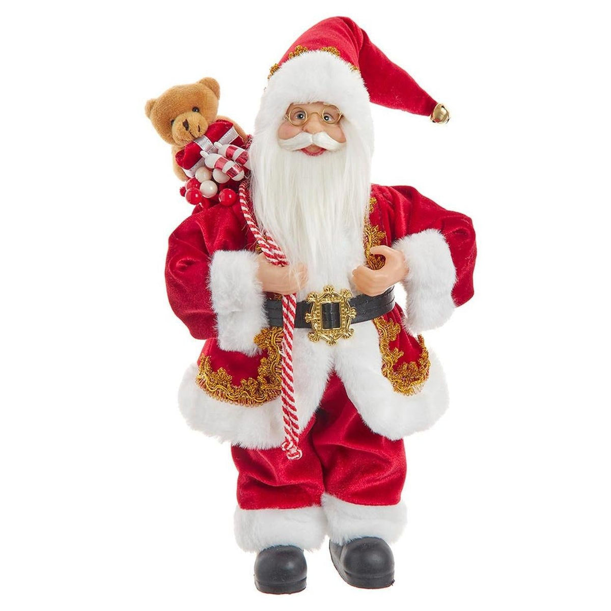 Kurt Adler 12-Inch Standing Christmas Santa with Sack