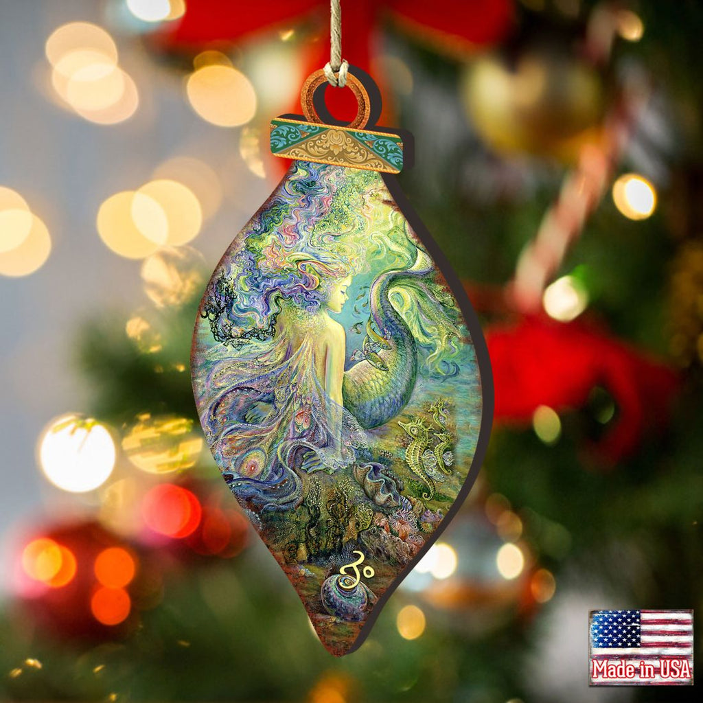 Mer Fairy Wooden Ornaments by Josephine Wall - Christmas Decor - 845624-JW