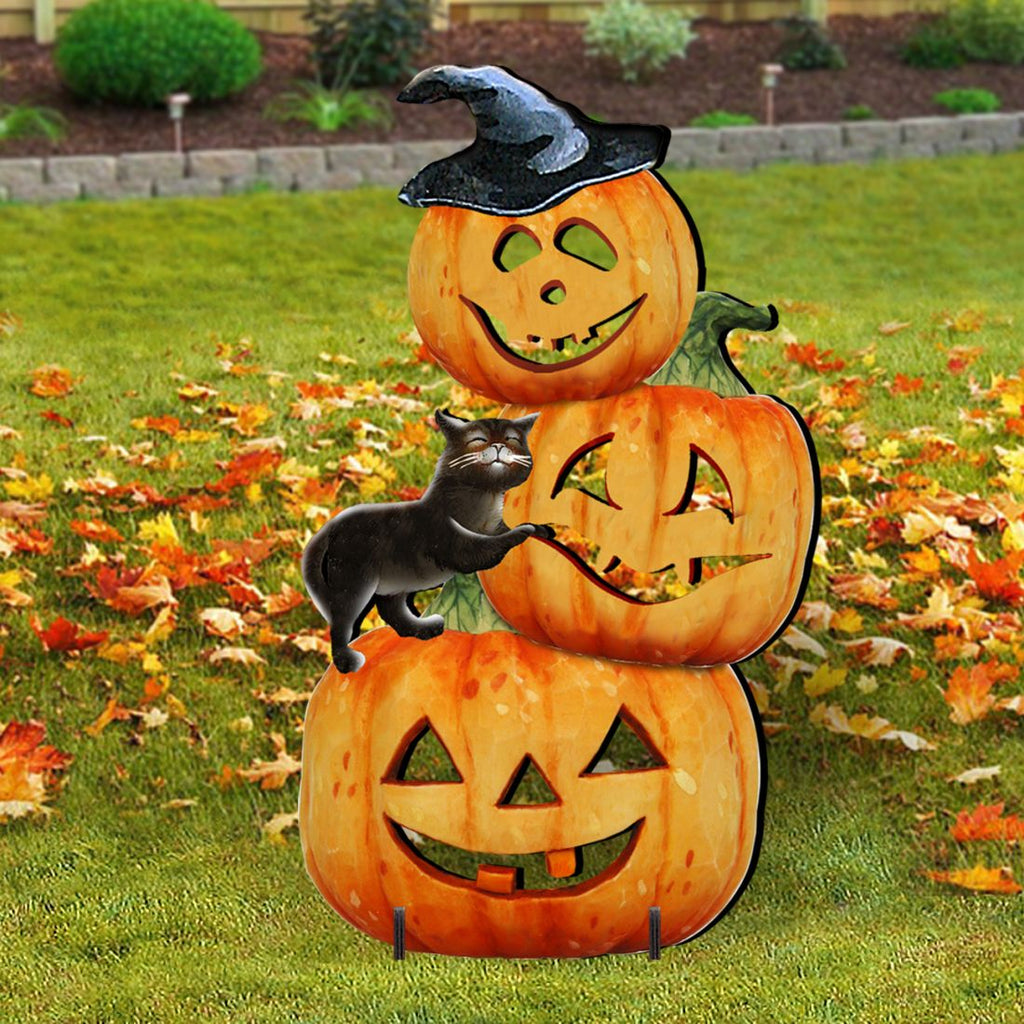 Scary Stacking Pumpkin Halloween Outdoor Decor by G. DeBrekht - Thanksgiving Halloween Decor - 8158415F