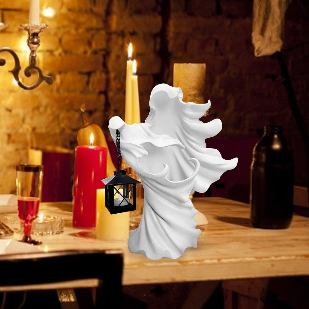Faceless Ghost Sculpture Halloween Ghoul Resin Sculpture Decoration Party Decoration For Home Decor