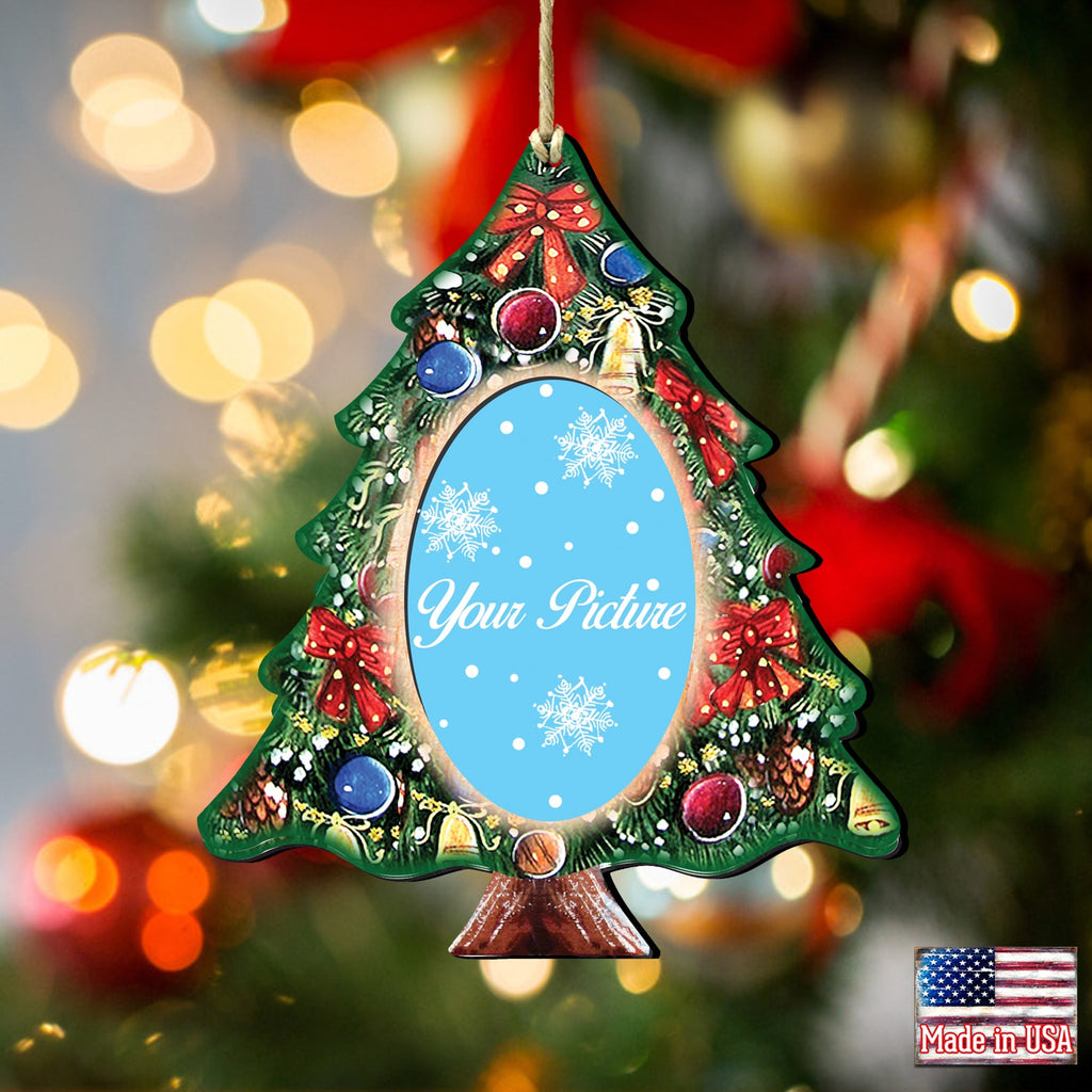 Christmas Tree Picture Frame Ornaments - Ornament for Photo - Christmas Decor - 8119186-2PF