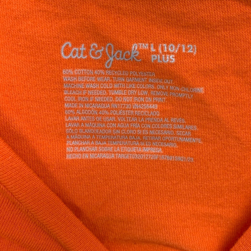 Lot of 2 Cat & Jack Art Class Girls Large Peanuts Long Sleeve Halloween T Shirts