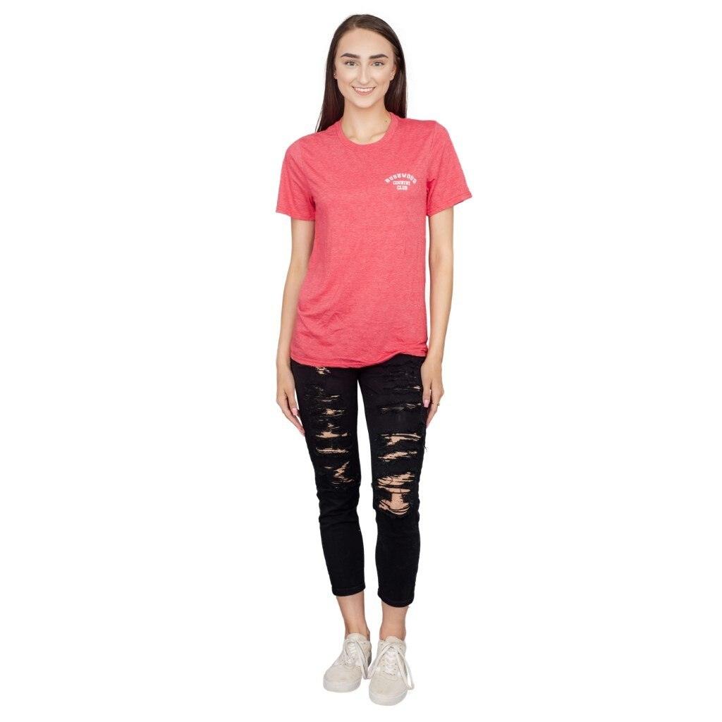 Caddyshack Bushwood Country Club Heather Red Adult Unisex T-shirt