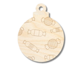 Unfinished Wood Etched Candy Ornament Shape | Paint By Line Crafts | up to 30" DIY