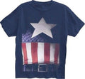 Captain America Faded Belt Print Adult Unisex Halloween Costume Cosplay T-shirt