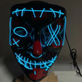 Compatible with Apple, Halloween Glowing Mask Black V Face Mask Grimace